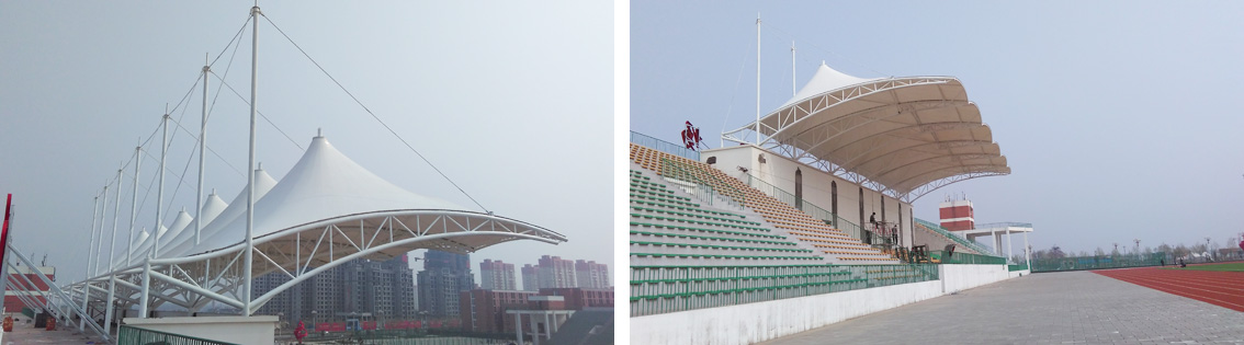 河北河间市体育场膜结构看台工程